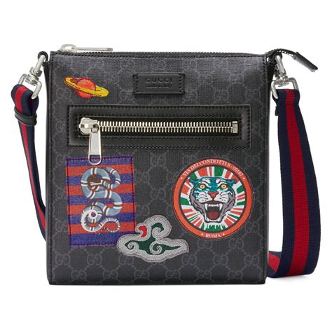 gucci night courrier gg supreme pouch|GUCCI GG Supreme Monogram Night Courrier Flat Messenger .